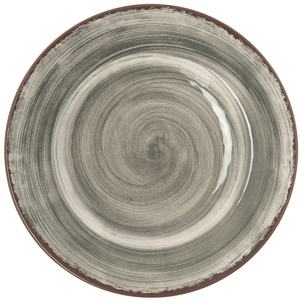 Carlisle 9" Round Melamine Salad Plate, Smoke Gray (5400218)