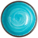 Carlisle 17 oz Round Melamine Serving Bowl, Aqua (5400515) thumbnail 2