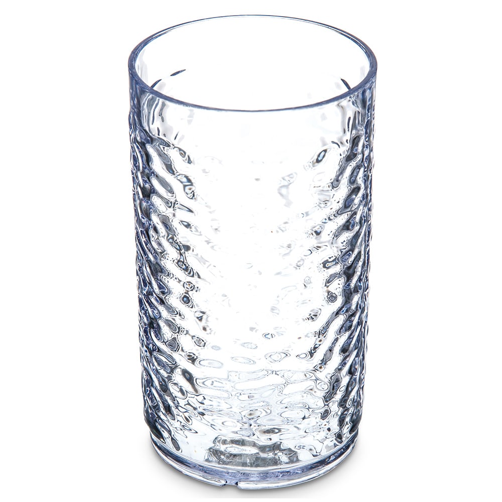 Carlisle 8 oz Clear Pebbled Plastic Tumbler (550807)