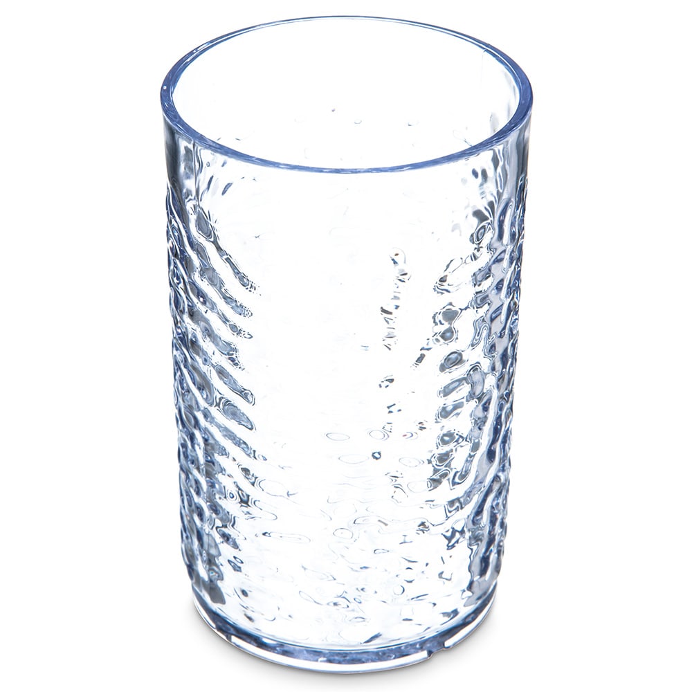 Carlisle 9 1/2 oz Clear Pebbled Plastic Tumbler (550907)