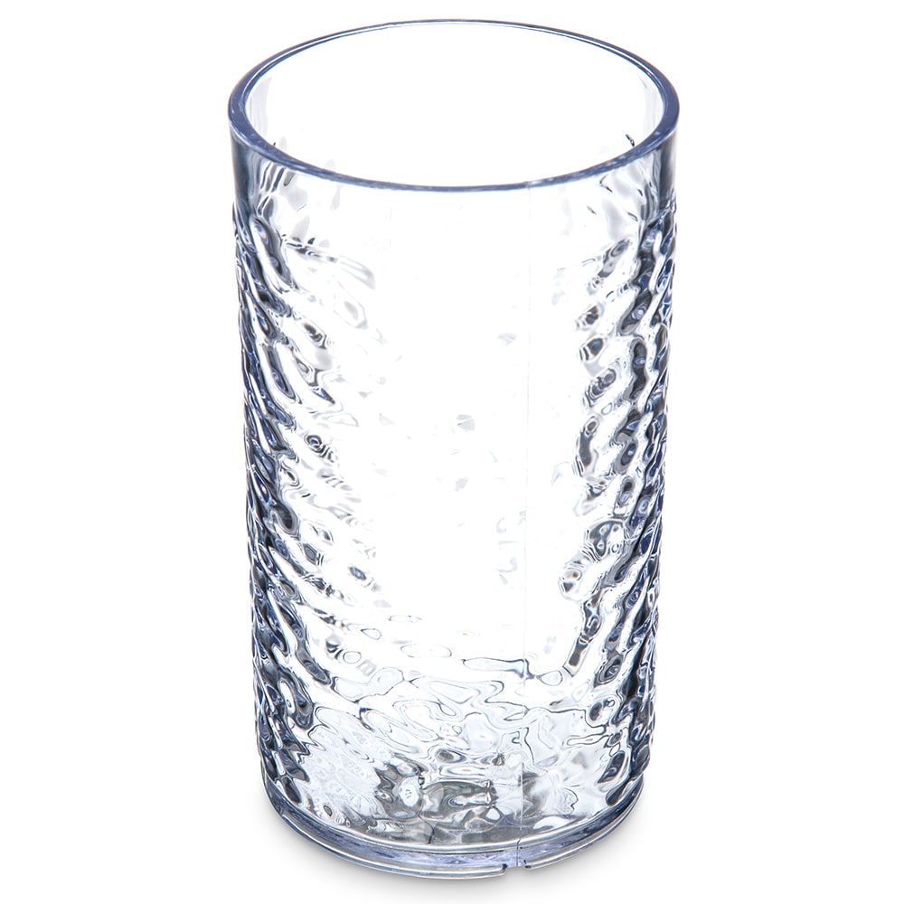 Carlisle 12 oz Clear Pebbled Plastic Tumbler (551207)