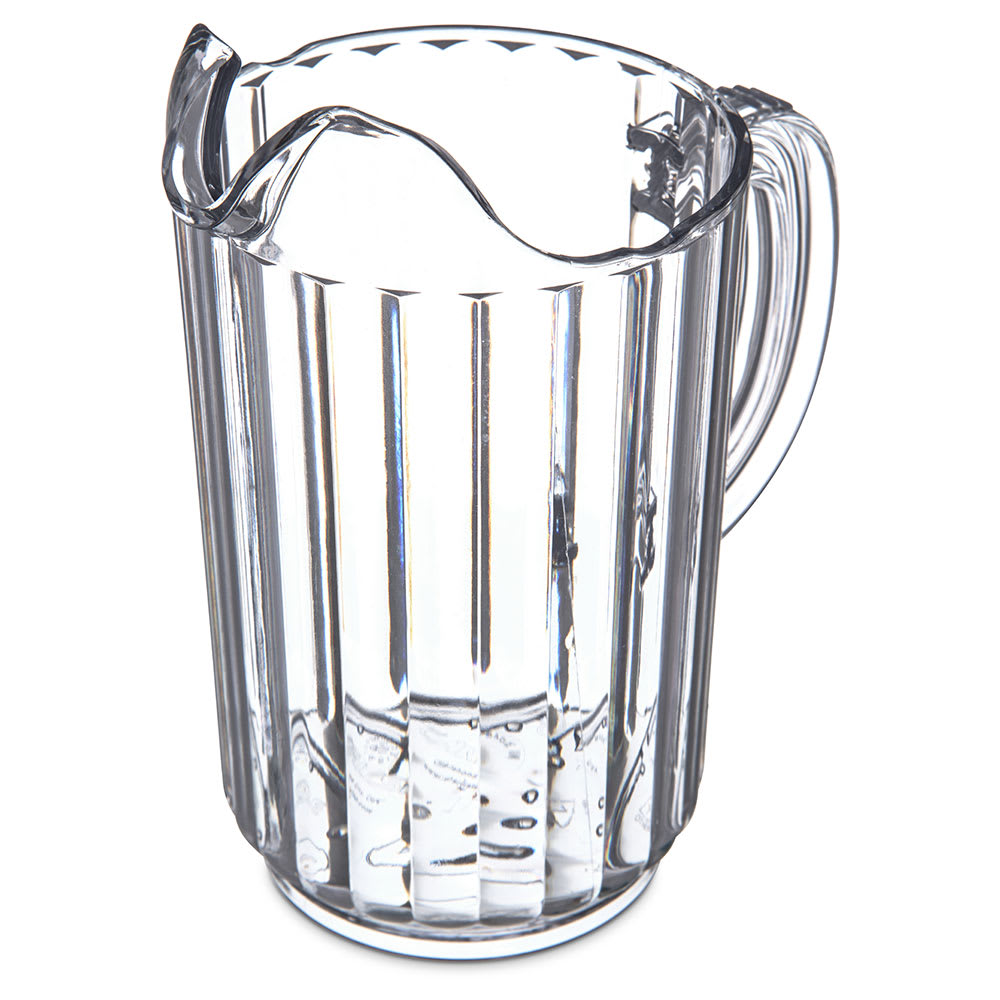 Carlisle 32 oz Plastic Pitcher w/ Fluted Sides, Clear (553607)