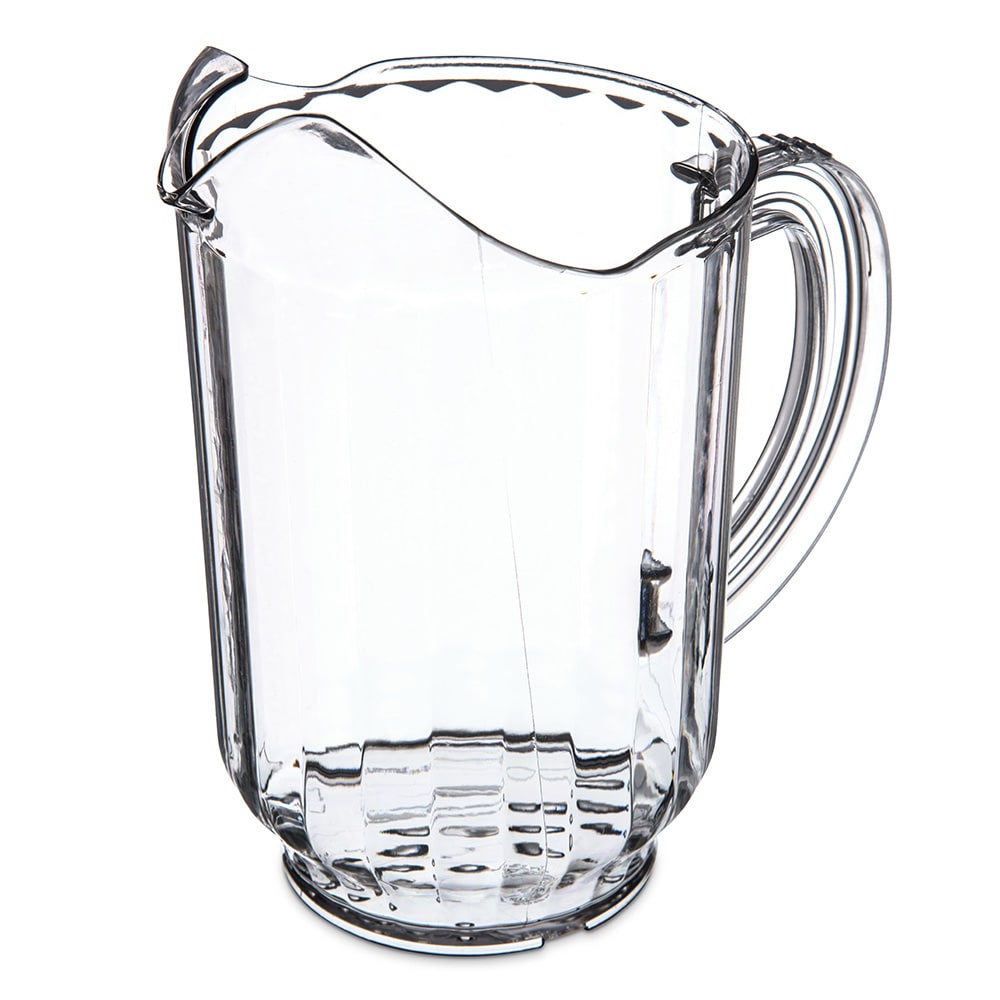 Carlisle 60 oz Plastic Pitcher w/ Thumb Grip, Clear (554007)
