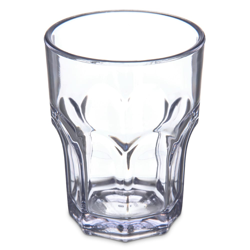 Carlisle 6 oz Clear Faceted Plastic Tumbler (580607)