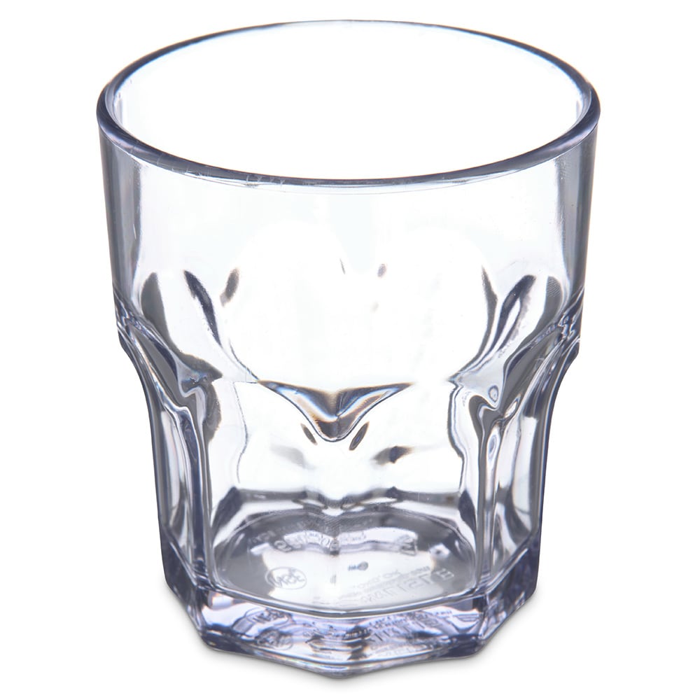 Carlisle 8 oz Louis Rocks Tumbler - Clear, SAN Plastic (580807)