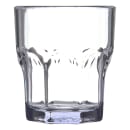 Carlisle 8 oz Louis Rocks Tumbler - Clear, SAN Plastic (580807) thumbnail 2