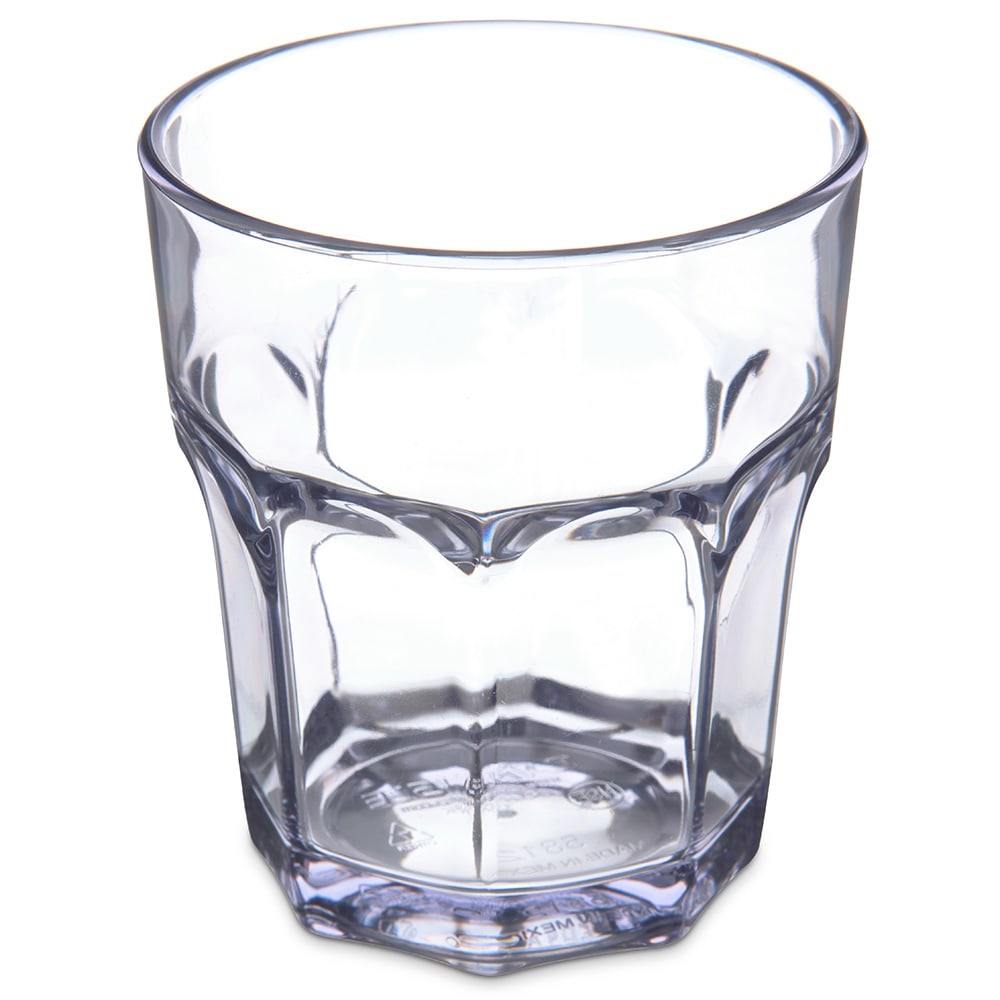 Carlisle 12 oz Clear Faceted Plastic Rocks Tumbler (581207)