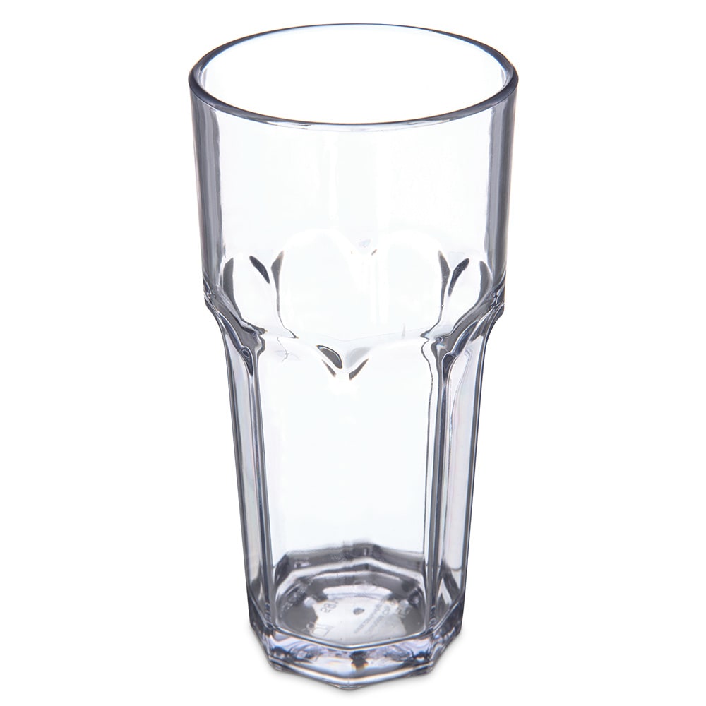 Carlisle 14 oz Clear Faceted Plastic Tumbler (581407)