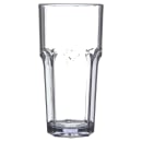 Carlisle 14 oz Clear Faceted Plastic Tumbler (581407) thumbnail 2
