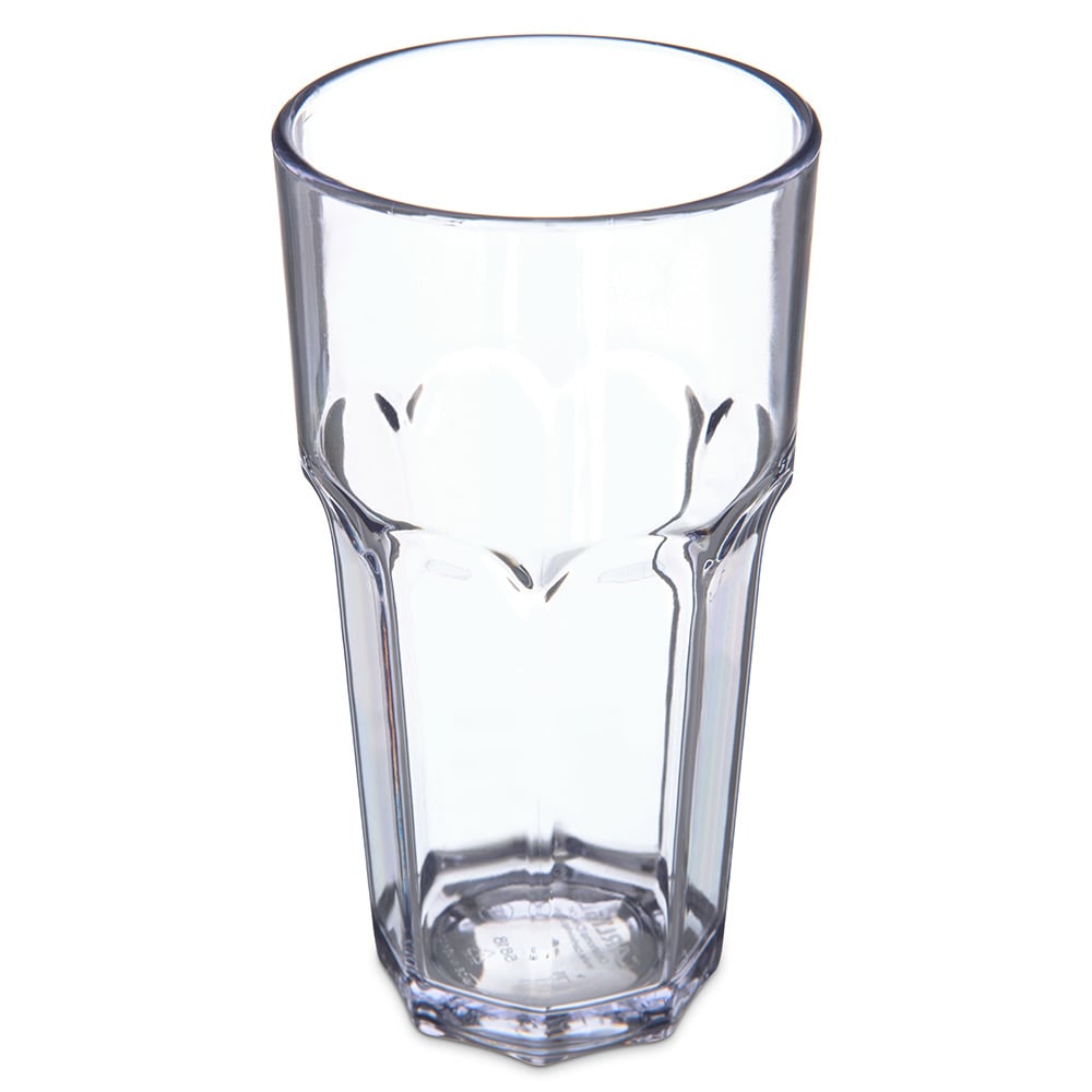 Carlisle 18 oz Clear Faceted Plastic Tumbler (581807)