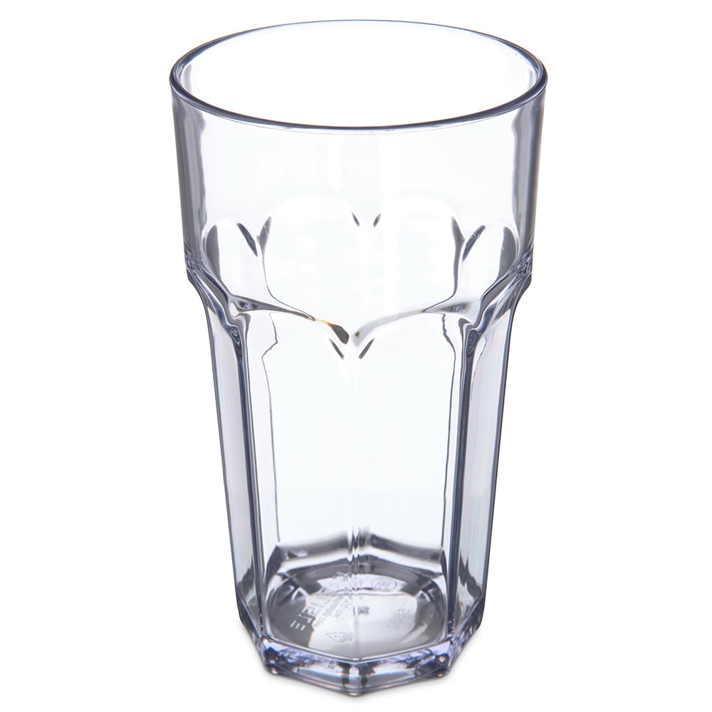 Carlisle 32 oz Clear Faceted Plastic Tumbler (583207)