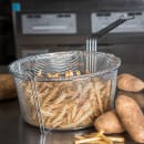 Carlisle Fryer Basket w/ Uncoated Handle & Front Hook, 11 1/2" Round x 6 1/4" (601002) thumbnail 5