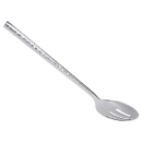 Carlisle 12" Terra Slotted Serving Spoon - Hammered, Stainless (60201) thumbnail 2