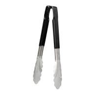 Carlisle 9 1/2" Stainless Utility Tongs, Black (60756003) thumbnail 2