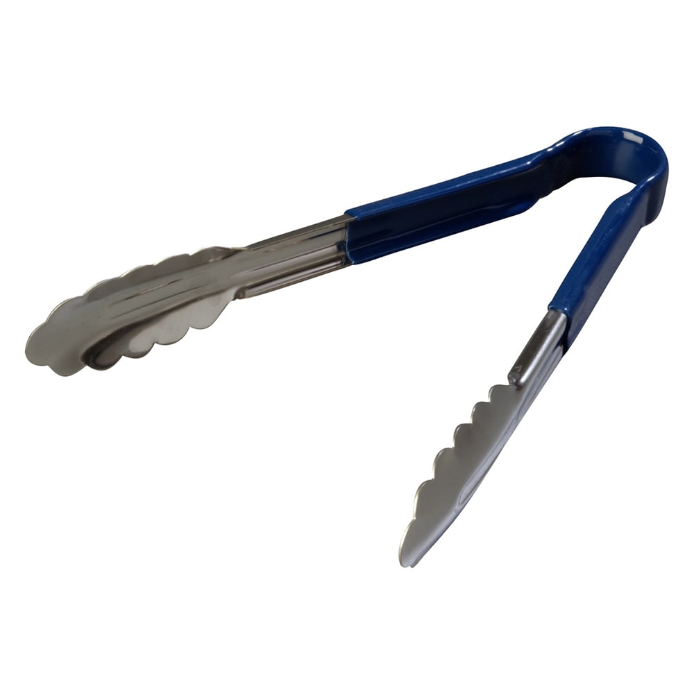 Carlisle 9 1/2" Stainlses Utility Tongs, Blue (60756014)