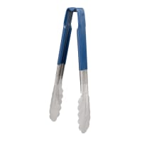 Carlisle 9 1/2" Stainlses Utility Tongs, Blue (60756014) thumbnail 2