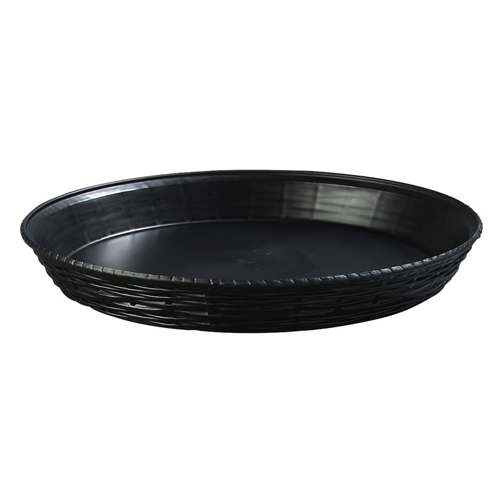 Carlisle 12" Round Bread Basket - Polypropylene, Black (652603)