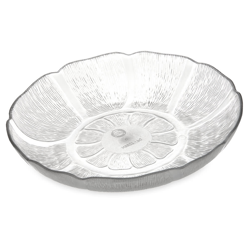 Carlisle 8" Round Plastic Salad Plate, Clear (690707)