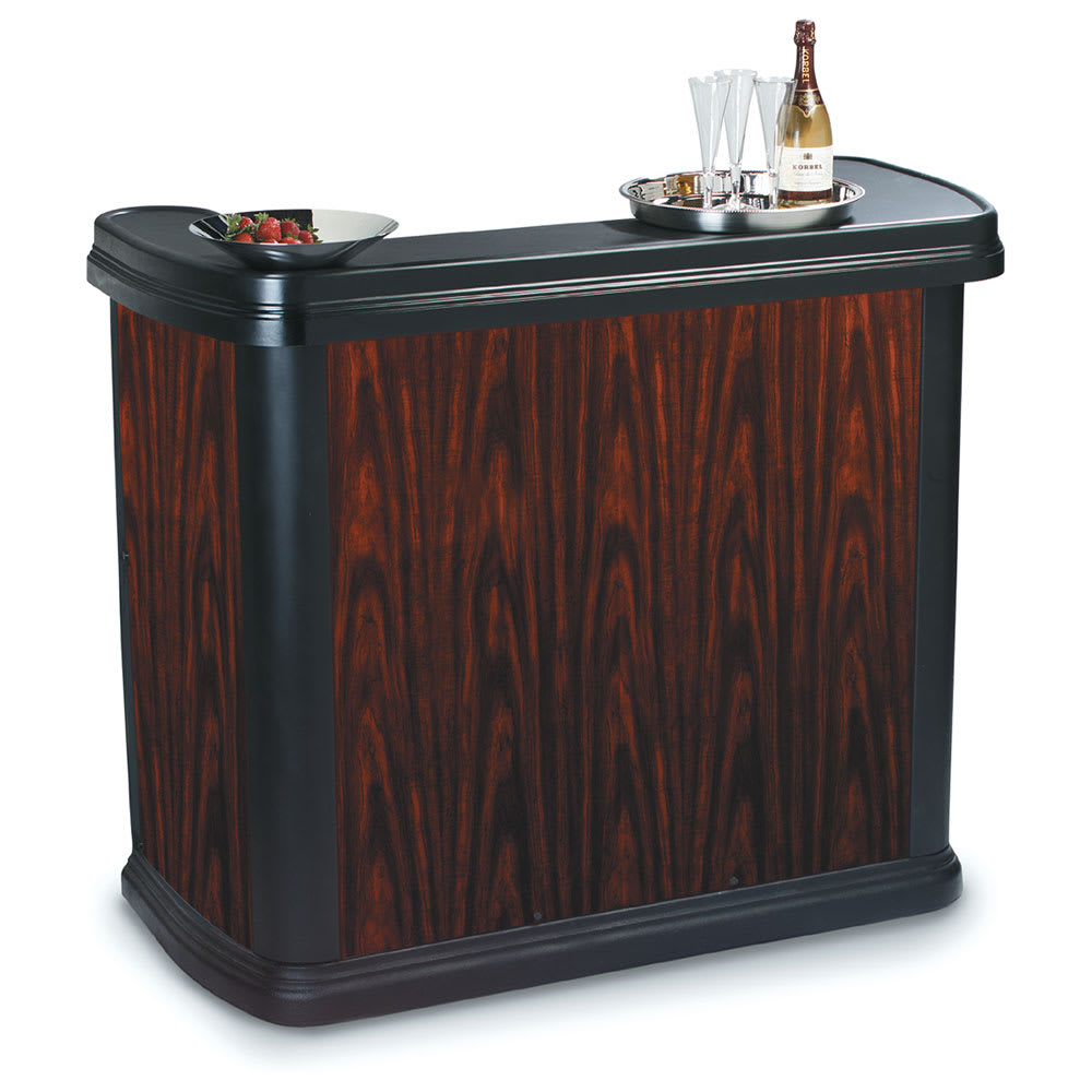 Carlisle 56" Portable Bar - 15 gal Ice Bin, Polyethylene, Cherrywood (7550094)