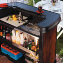 Carlisle 56" Portable Bar - 15 gal Ice Bin, Polyethylene, Cherrywood (7550094) thumbnail 2