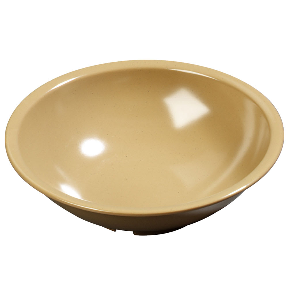 Carlisle 24 oz Round Melamine Salad Bowl, Maple (800M20)