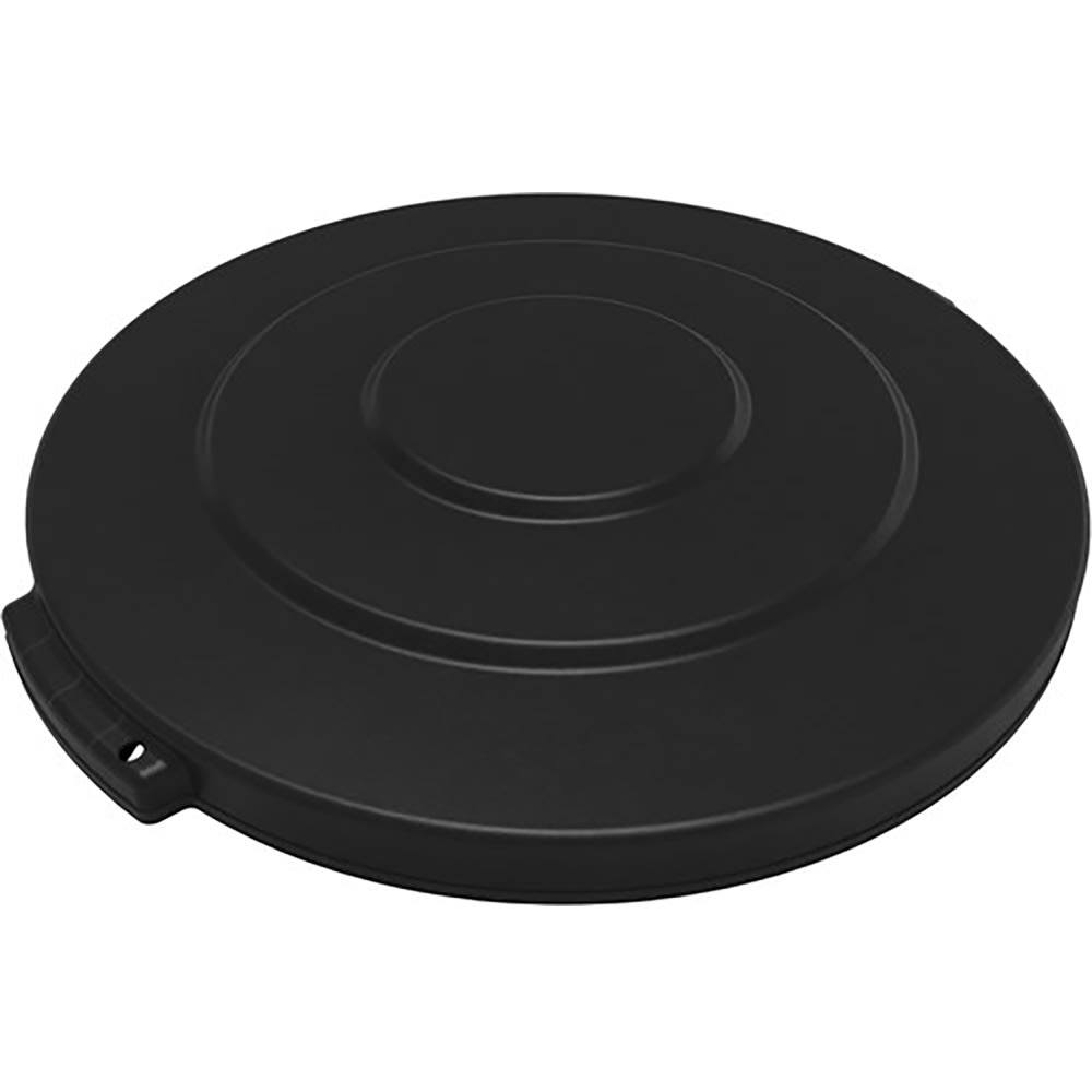 Carlisle Round Flat Top Lid for 10 gal Trash Can - Plastic, Black (84101103)