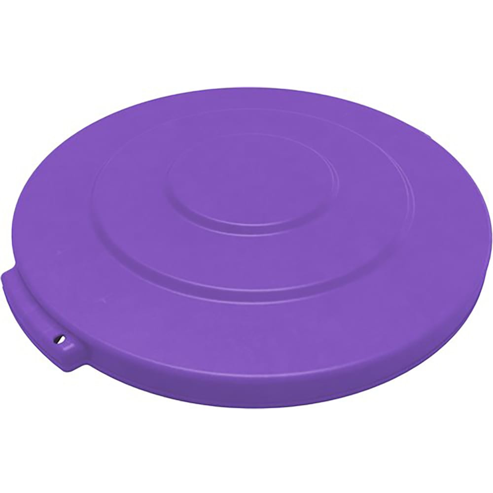 Carlisle Round Flat Top Lid for 10 gal Trash Can - Plastic, Purple (84101189)