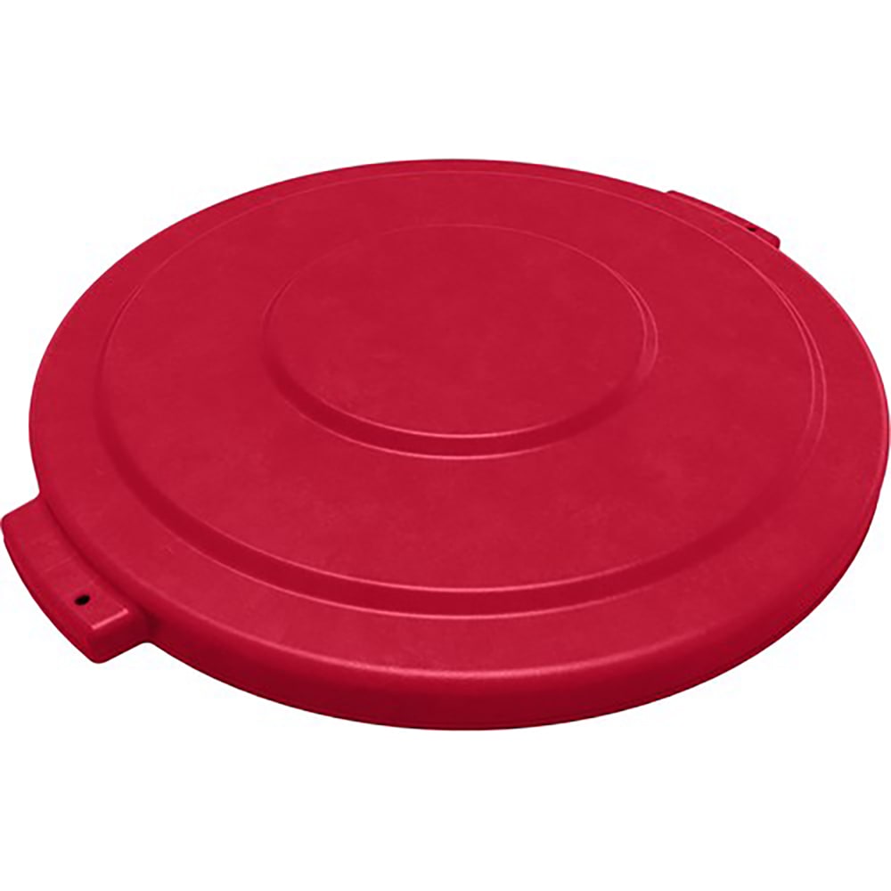 Carlisle Round Flat Top Lid for 32 gal Trash Can - Plastic, Red (84103305)
