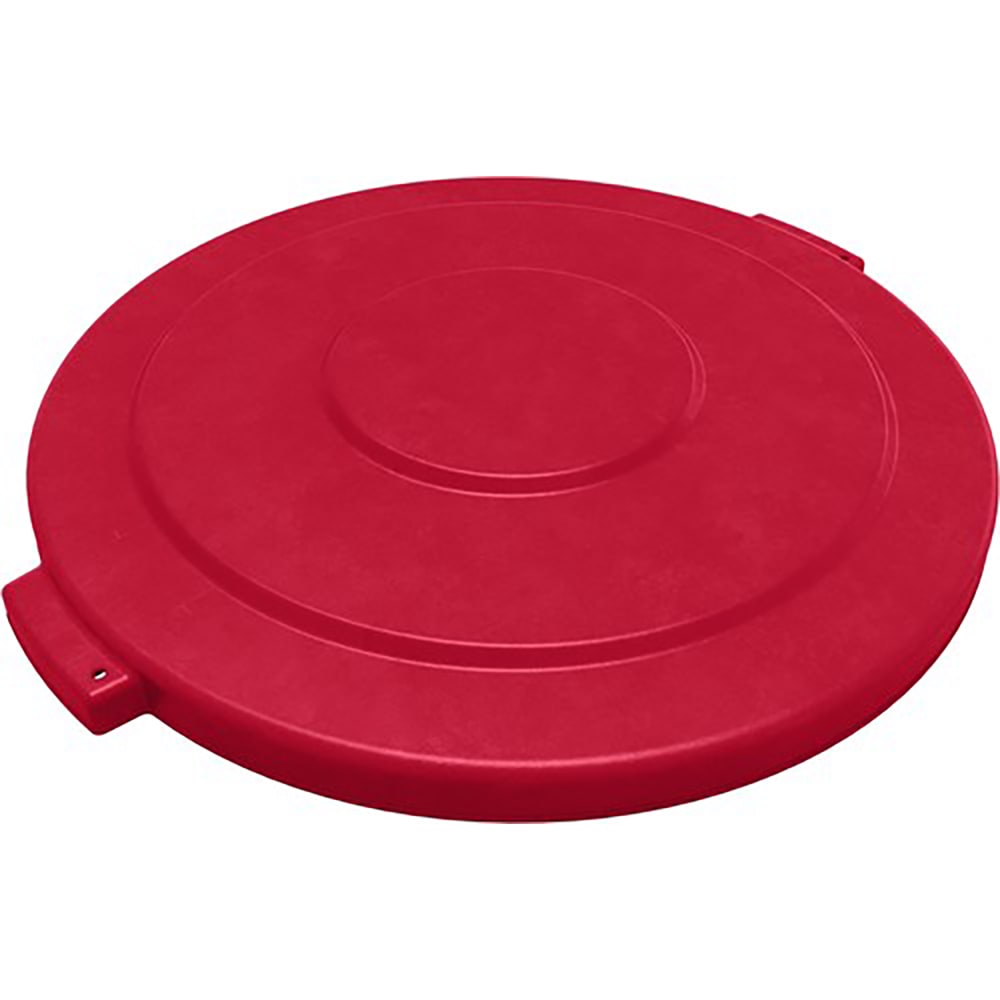 Carlisle Round Flat Top Lid for 44 gal Trash Can - Plastic, Red (84104505)