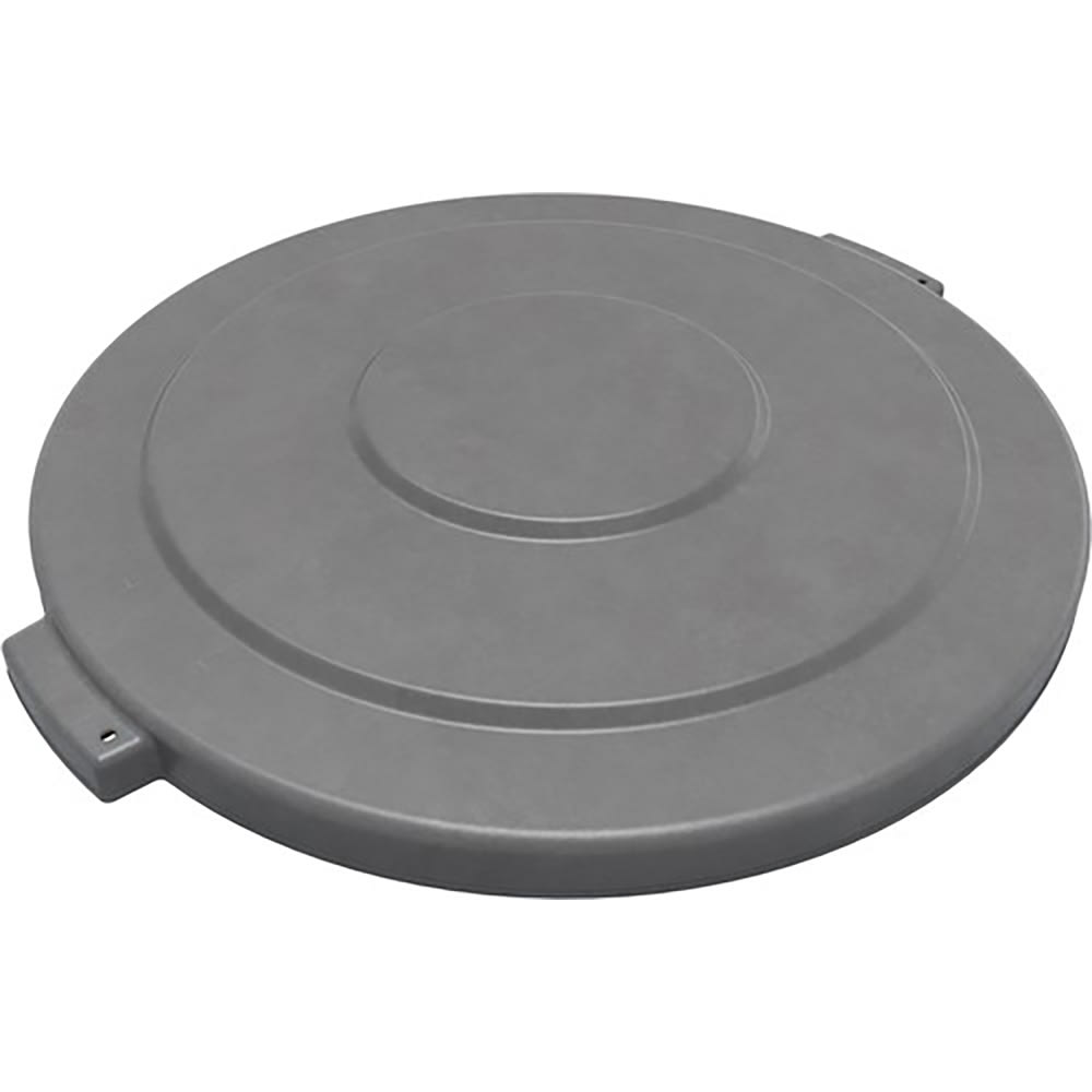 Carlisle Round Flat Top Lid for 44 gal Trash Can - Plastic, Gray (84104523)