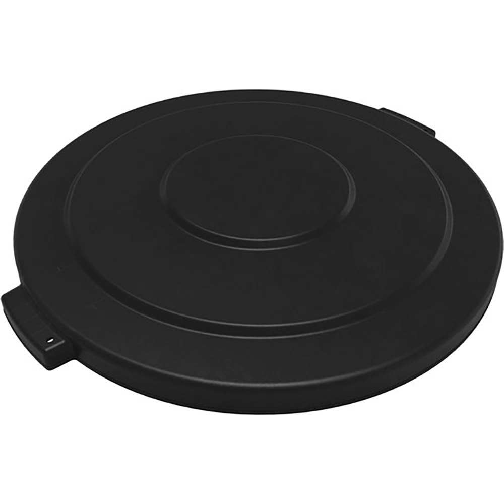 Carlisle Round Flat Top Lid for 55 gal Trash Can - Plastic, Black (84105603)