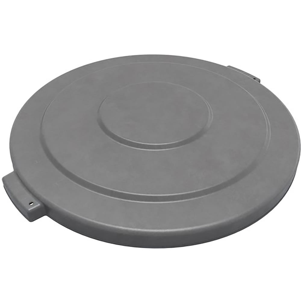 Carlisle Round Flat Top Lid for 55 gal Trash Can - Plastic, Gray (84105623)