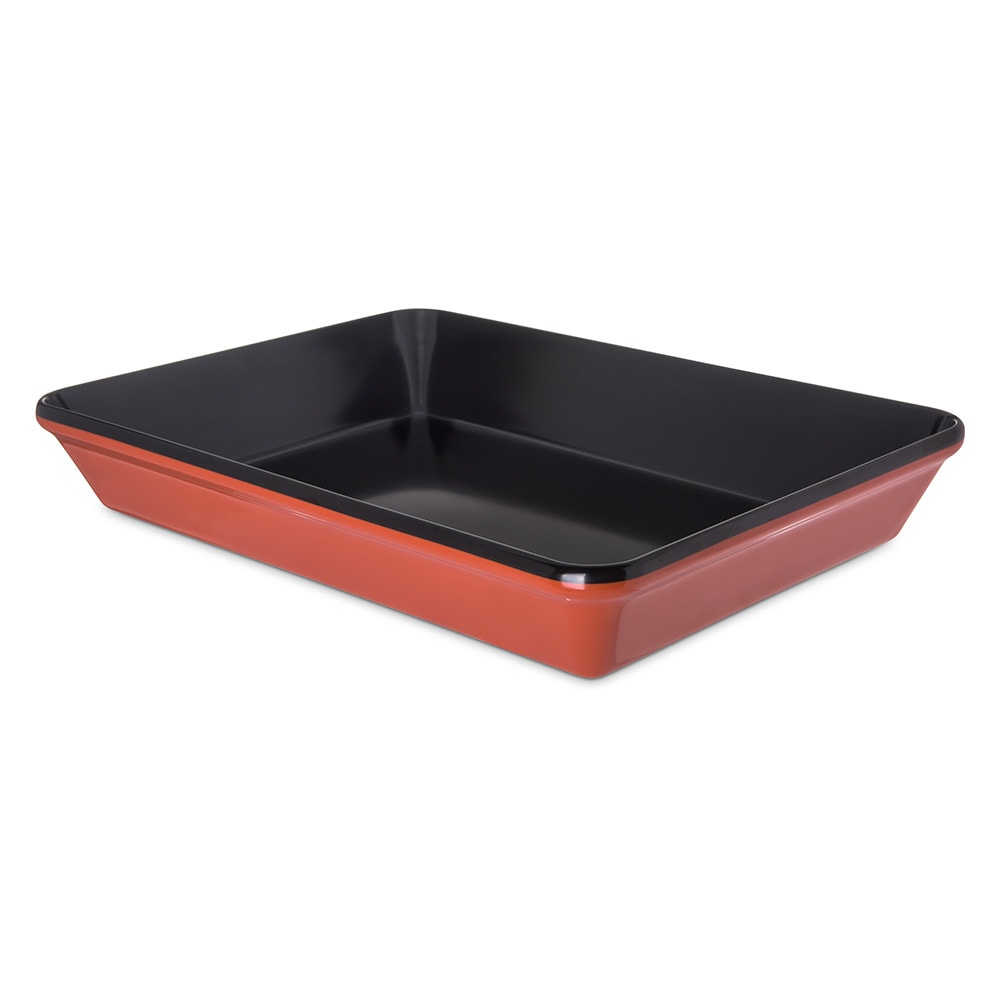 Carlisle 14" x 9-1/2" Rectangular Mosaic Platter - Melamine, Black (8920406)