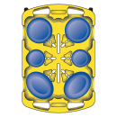 Carlisle 43" Mobile Dish Caddy w/ (6) Columns - Plastic, Black (ADD603) thumbnail 5