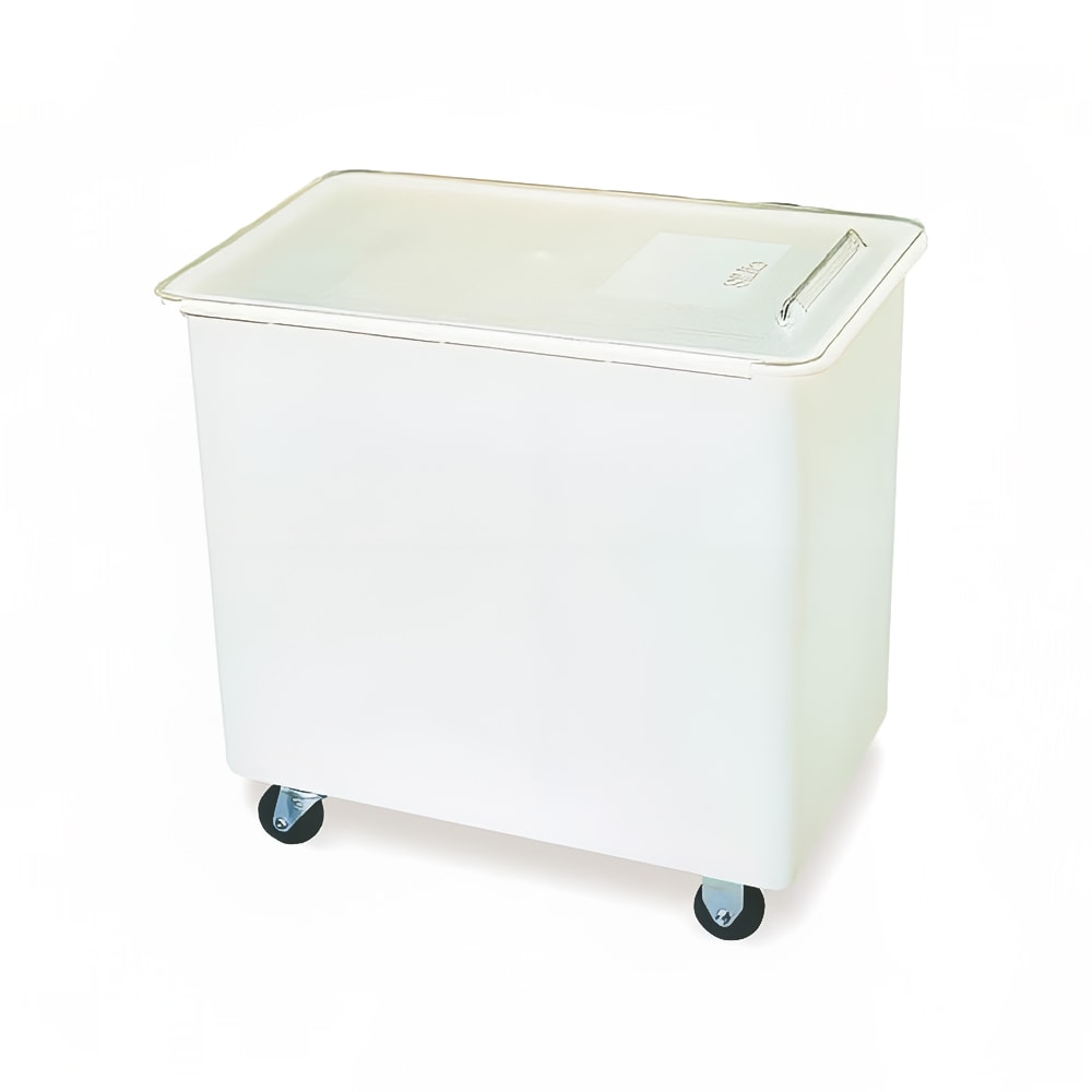 Carlisle Mobile Ingredient Bin - 27 Gallon Capacity, Clear Lid/White Base (BIN2702)
