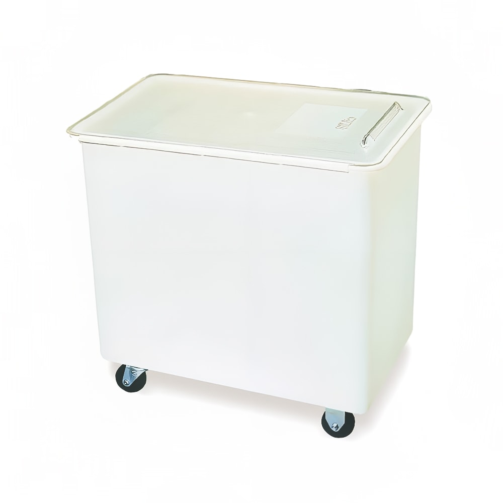 Carlisle Mobile Ingredient Bin - 36 Gallon Capacity, Clear Lid/White Base (BIN3602)