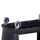 Carlisle 36"L Polymer Bus Cart w/ (3) Levels, Shelves, Black (CC203603) thumbnail 4