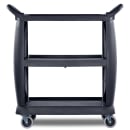 Carlisle 36"L Polymer Bus Cart w/ (3) Levels, Shelves, Black (CC203603) thumbnail 5