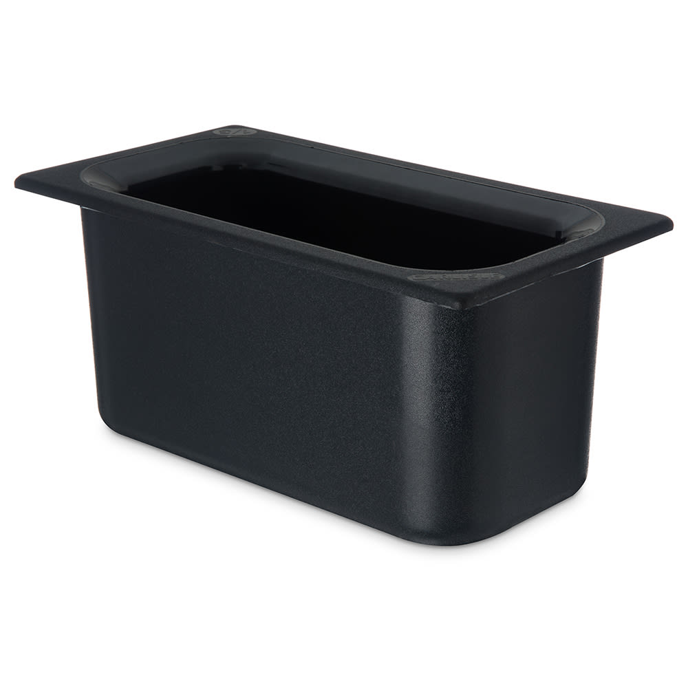 Carlisle Third Size Food Pan - Plastic, Black (CM110203)