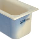 Carlisle 1/3 Size Coldmaster Coolcheck Food Pan - Plastic, White/Blue (CM1102C1402) thumbnail 3