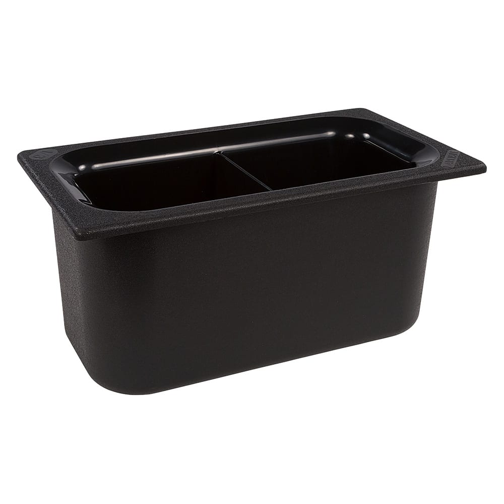 Carlisle Third Size Food Pan - Plastic, Black (CM110303)