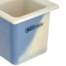Carlisle 1/6 Size Coldmaster Coolcheck Food Pan, 6" Deep, 1 7/10 qt Capacity, White/Blue (CM1105C1402) thumbnail 3