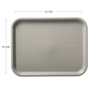 Carlisle Plastic Cafeteria Tray - 13 4/5"L x 10 3/4"W, Gray (CT101423) thumbnail 2