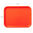 Carlisle Plastic Cafeteria Tray - 13 4/5"L x 10 3/4"W, Orange (CT101424) thumbnail 2