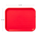 Carlisle Plastic Cafeteria Tray - 13 4/5"L x 10 3/4"W, Red (CT101405) thumbnail 2