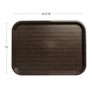 Carlisle Plastic Cafeteria Tray - 16 3/10" L x 12"W, Chocolate (CT121669) thumbnail 2