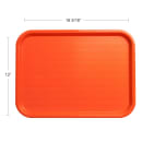 Carlisle Plastic Cafeteria Tray - 16 3/10" L x 12"W, Orange (CT121624) thumbnail 2