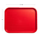 Carlisle Plastic Cafeteria Tray - 17 4/5"L x 14"W, Red (CT141805) thumbnail 2