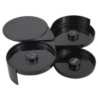 Carlisle 3 Tier Glass Rimmer w/ 6 1/4" Round Swing Trays, Acrylic, Black (GR0903) thumbnail 6