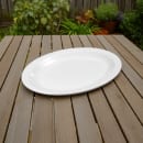 Carlisle 13-1/2" x 9-3/4" Oval Kingline Platter - Melamine, White (KL12602) thumbnail 2